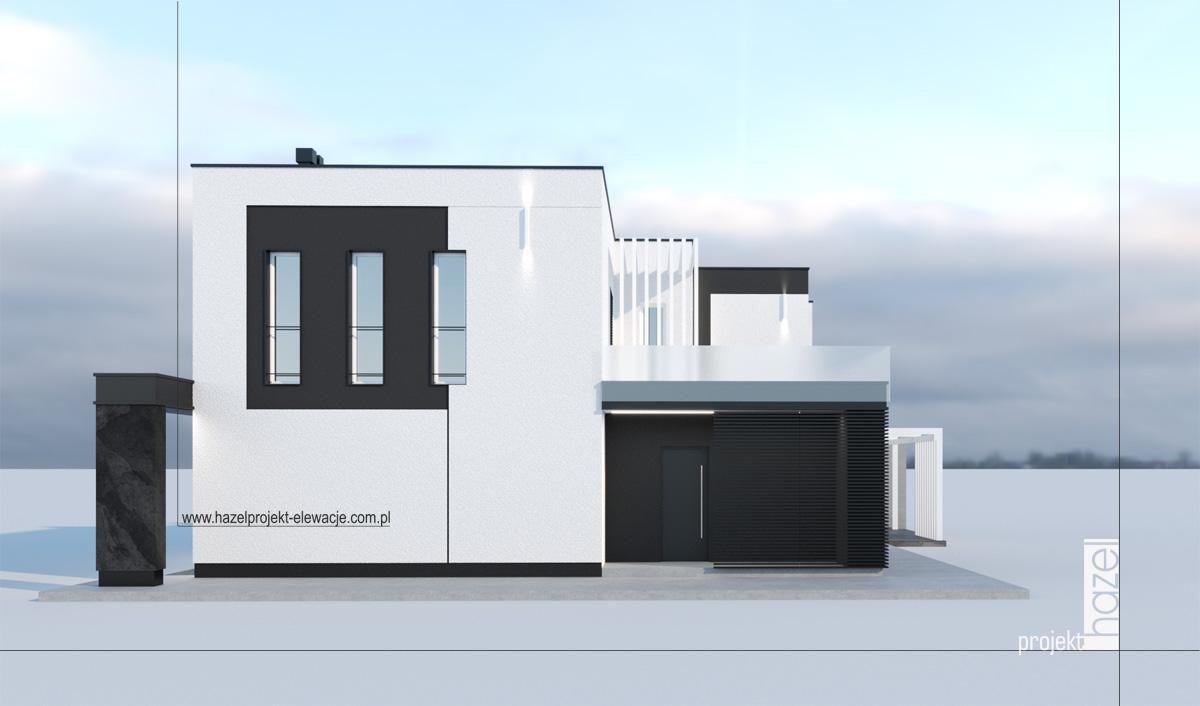 Hazel projekt - Projektowanie elewacji. Projekt elewacji domu.  Adaptacja projektu elewacji, indywidualny projekt elewacji, projektowanie online, projekt elewacji online, biała elewacja, nowoczesna elewacja, projektujemy elewacje,  spieki kwarcowe na elewacji, wymarzony dom, wymarzona elewacja domu, 