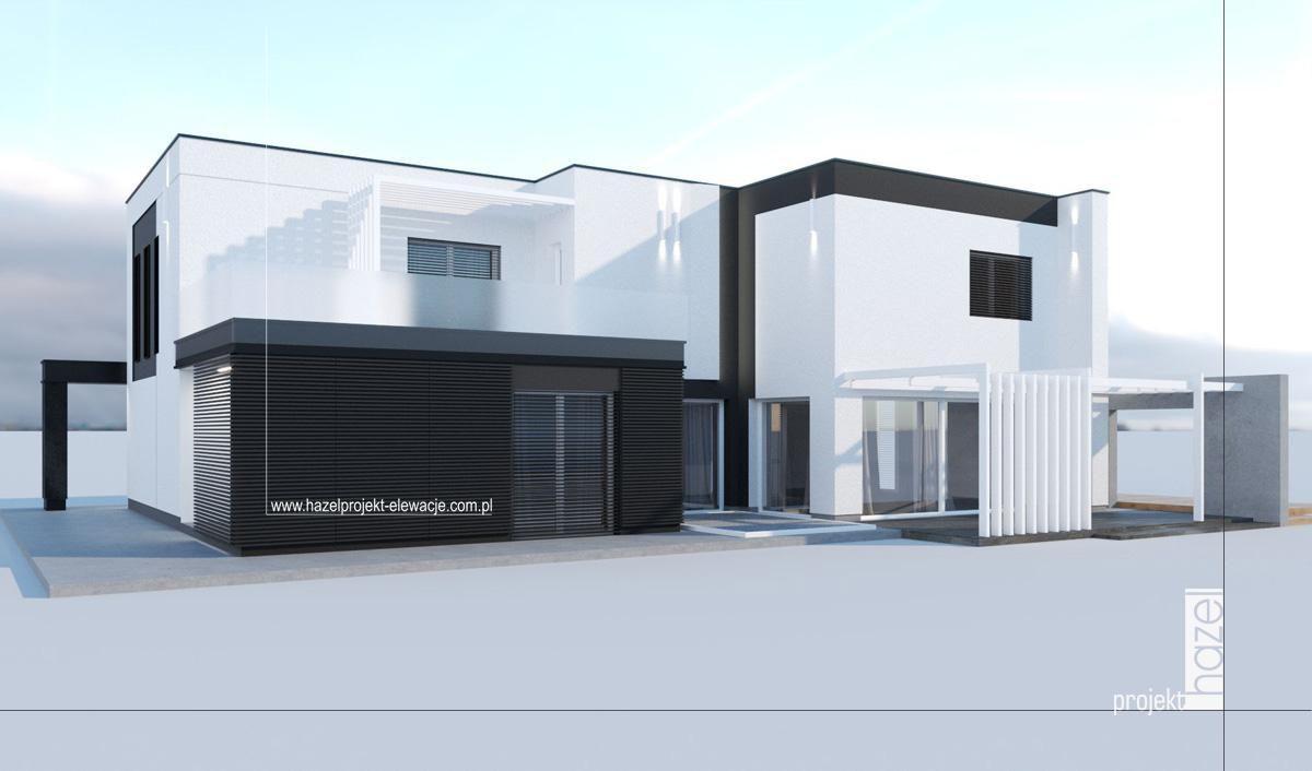 Hazel projekt - Projektowanie elewacji. Projekt elewacji domu.  Adaptacja projektu elewacji, indywidualny projekt elewacji, projektowanie online, projekt elewacji online, biała elewacja, nowoczesna elewacja, projektujemy elewacje,  wymarzony dom, wymarzona elewacja domu, 
