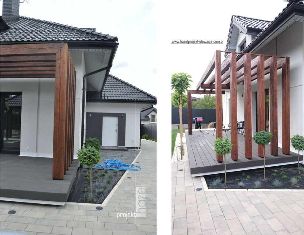 Hazel projekt - Projektowanie elewacji. Projekt elewacji domu. indywidualny projekt elewacji, indywidualny projekt elewacji, projektowanie online, projekt elewacji online,