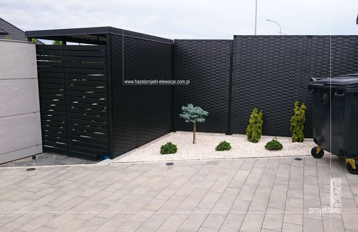 Hazel projekt - Projektowanie elewacji. projektowanie ogrodzeń. indywidualny projekt ogrodzenia, oryginalne ogrodzenia. nowoczesne ogrodzenie, projektowanie online, ogrodzenie beton, 