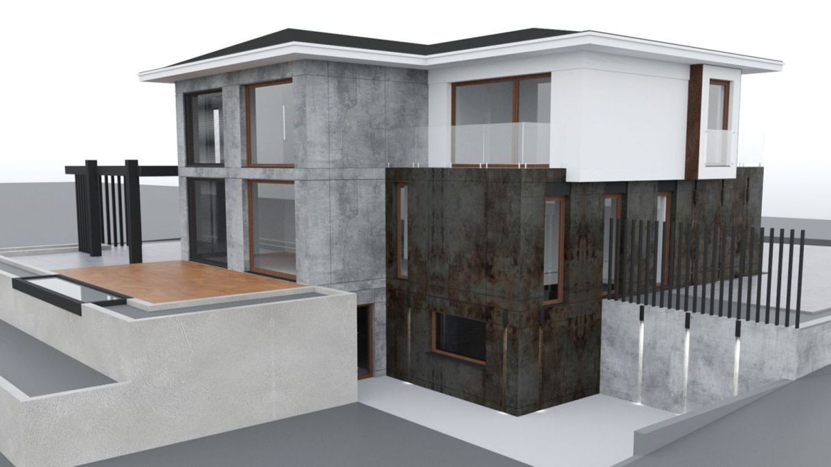 Projekt adaptacji nowoczesnego budynku piętrowego na cele mieszkalne i usługowe 