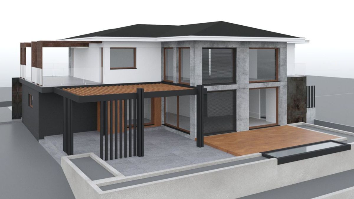 Projekt adaptacji nowoczesnego budynku piętrowego na cele mieszkalne i usługowe 