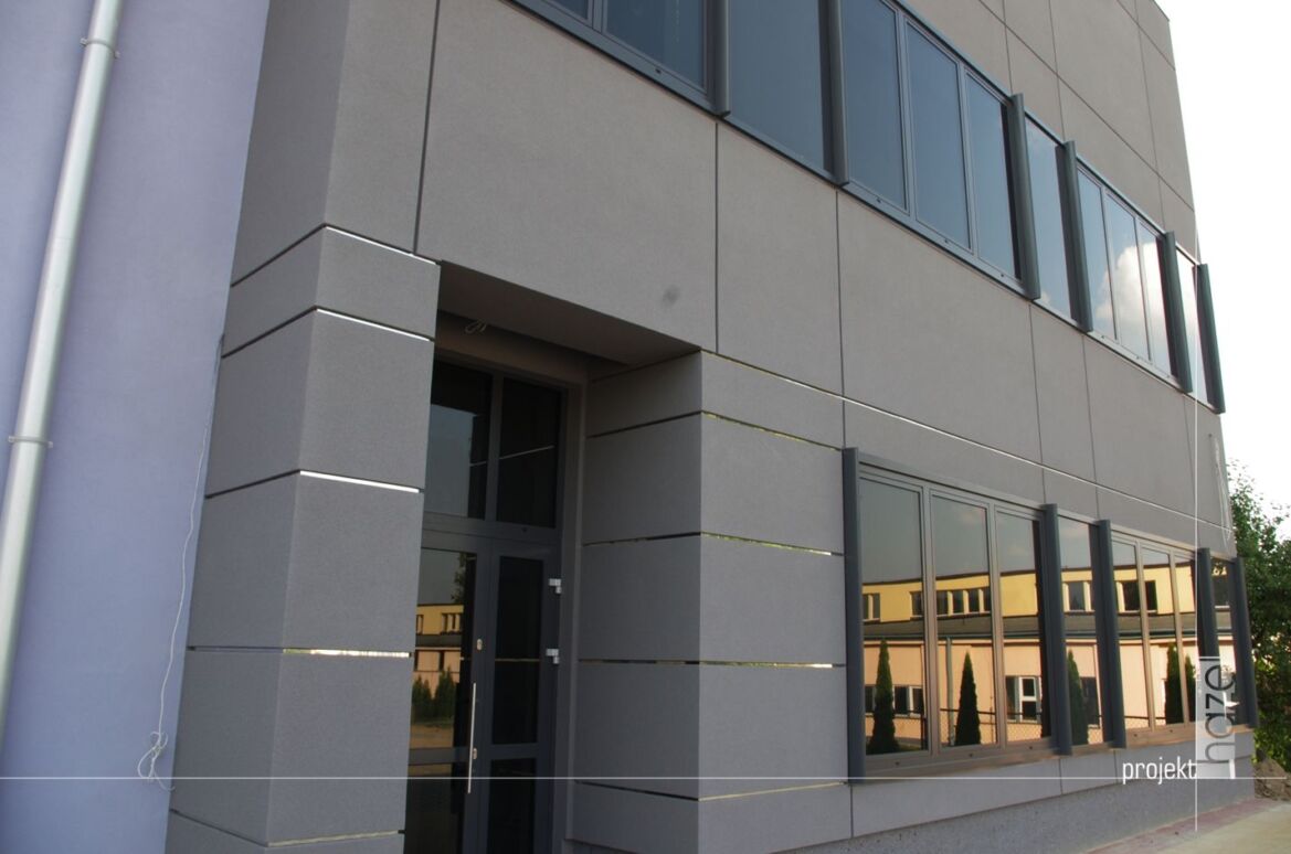 Projekt elewacji budynku usługowego w Lublinie 