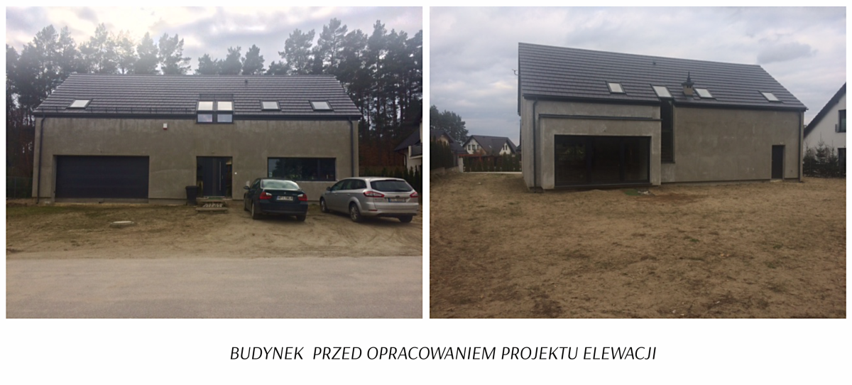 Zdjęcia budynku przed opracowaniem projektu elewacji. 