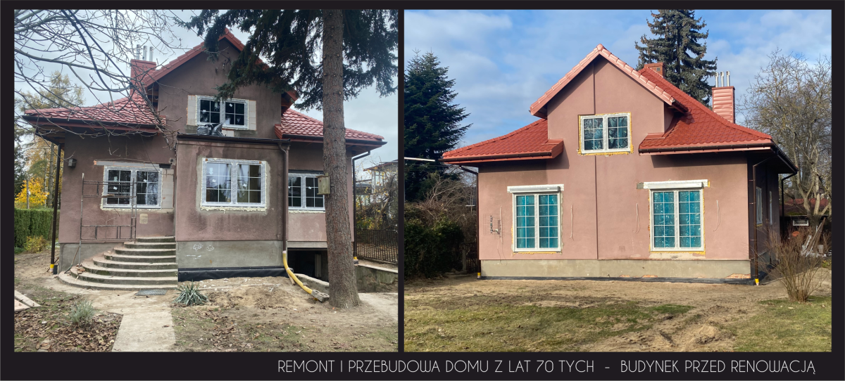 Zdjęcie budynku przed remontem - Dom parterowy z poddaszem uzżtkowym lata 70 - te 