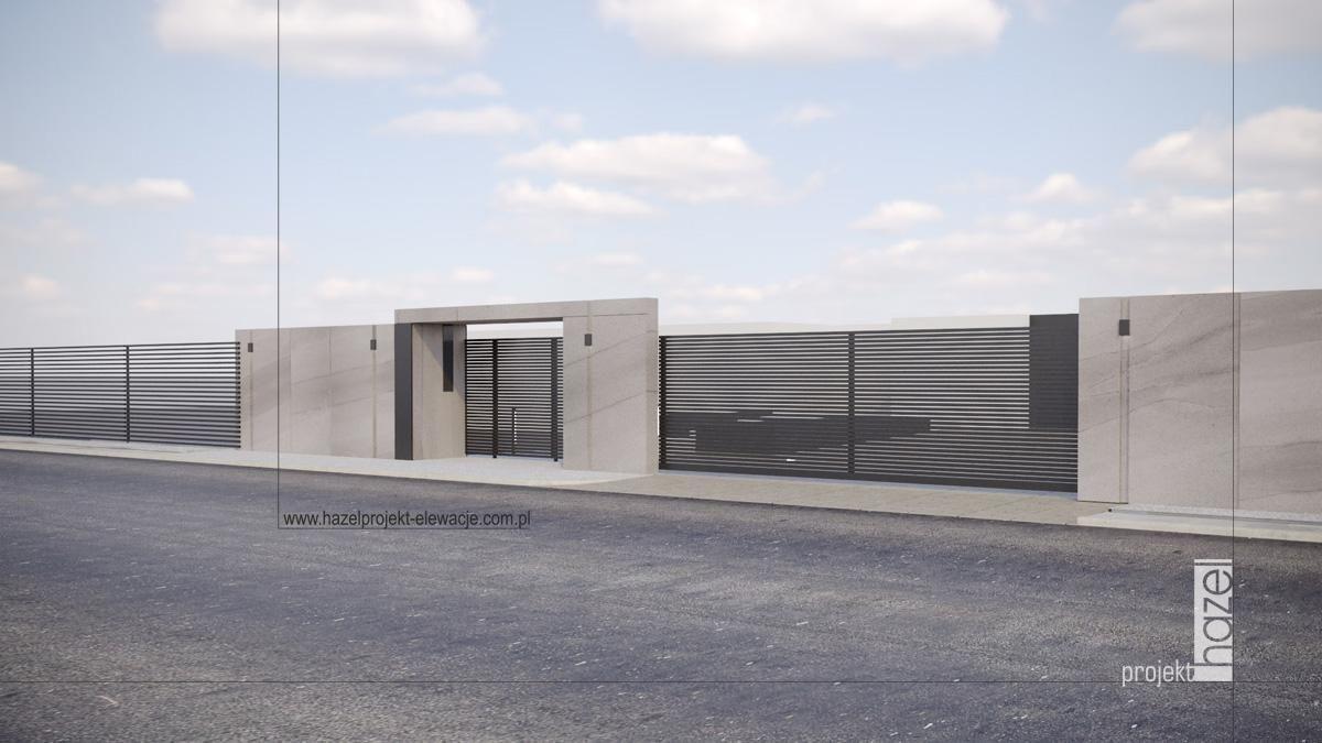 Hazel projekt - Projektowanie elewacji.  projektowanie online, projekt ogrodzenia frontowego. projektowanie ogrodzeń. furtka z zadaszeniem. spieki kwarcowe na elewacji. projektowanie elewacji i ogrodzeń. projektowanie zdalne ogrodzeń. 