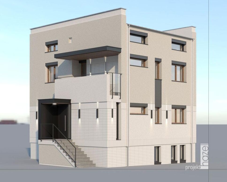 projekt elewacji domu typu kostka, modernistyczna kostka, projekt przebudowy i elewacji starego domu, modernistyczna kostka przebudowa, renowacja elewacji, projektowanie elewacji, projekt elewacji online, projektujemy elewacje, przebudowa domu typu kostka, 