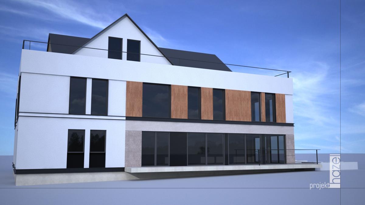 Kompleksowe opracowanie projektu koncepcyjnego budynku usługowo handlowego w Warszawie  Hazel - Projektowanie elewacji