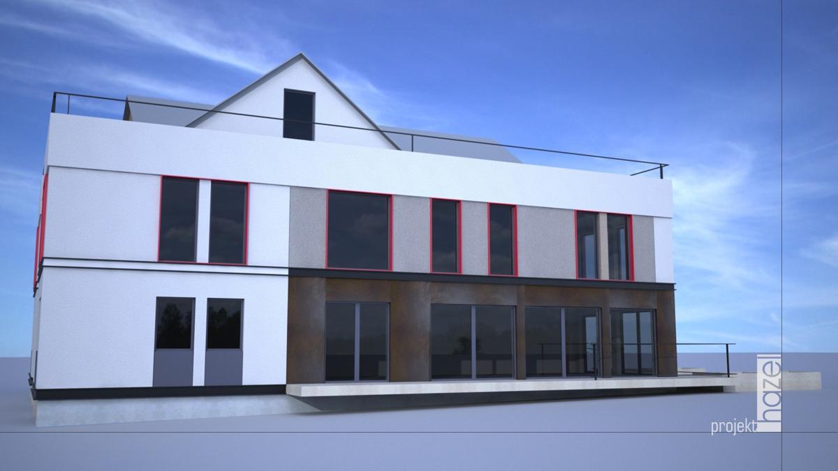 Kompleksowe opracowanie projektu koncepcyjnego budynku usługowo handlowego w Warszawie  Hazel - Projektowanie elewacji