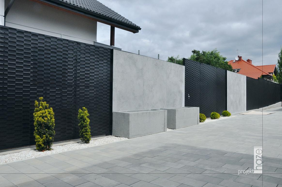 Hazel projekt - Projektowanie elewacji. projektowanie ogrodzeń. indywidualny projekt ogrodzenia, oryginalne ogrodzenia. nowoczesne ogrodzenie, projektowanie online, ogrodzenie beton, 