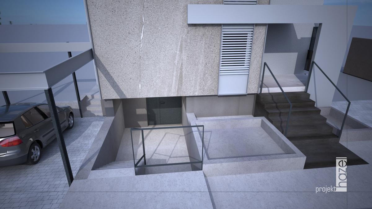 Hazel Projekt- Projektowanie elewacji. projekt przebudowy domu typu kostka. Dom kostka przed i po. modernizacja i przebudowa. projekt elewacji z modernizacją, projekt nowoczesnej elewacji, projektowanie elewacji online, 