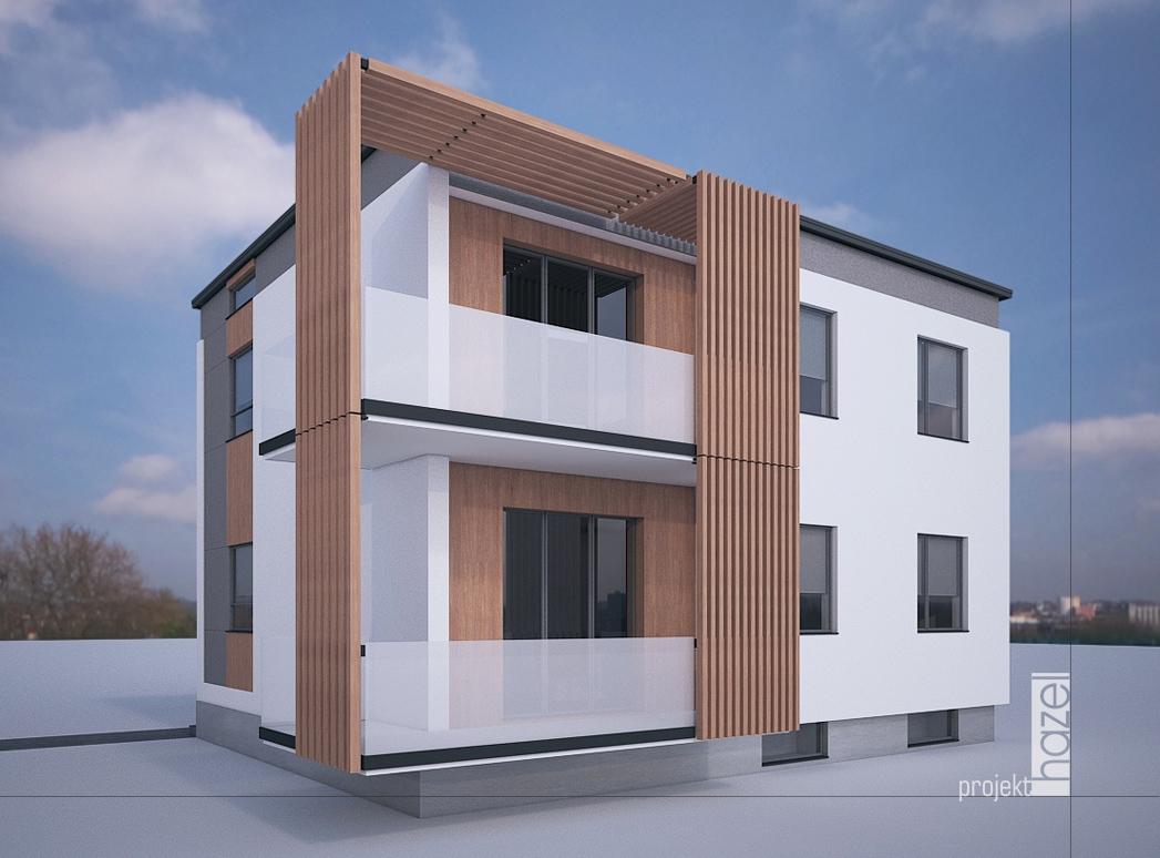 Hazel projekt - Projektowanie elewacji. Adaptacja elewacji. Lublin Trójmiasto, Rzeszów, Warszawa. Projekty elewacji domu. Remonty, przebudowa. projekt elewacji domu typu kostka, modernistyczna kostka , projekt domu typu kostka przed i po.