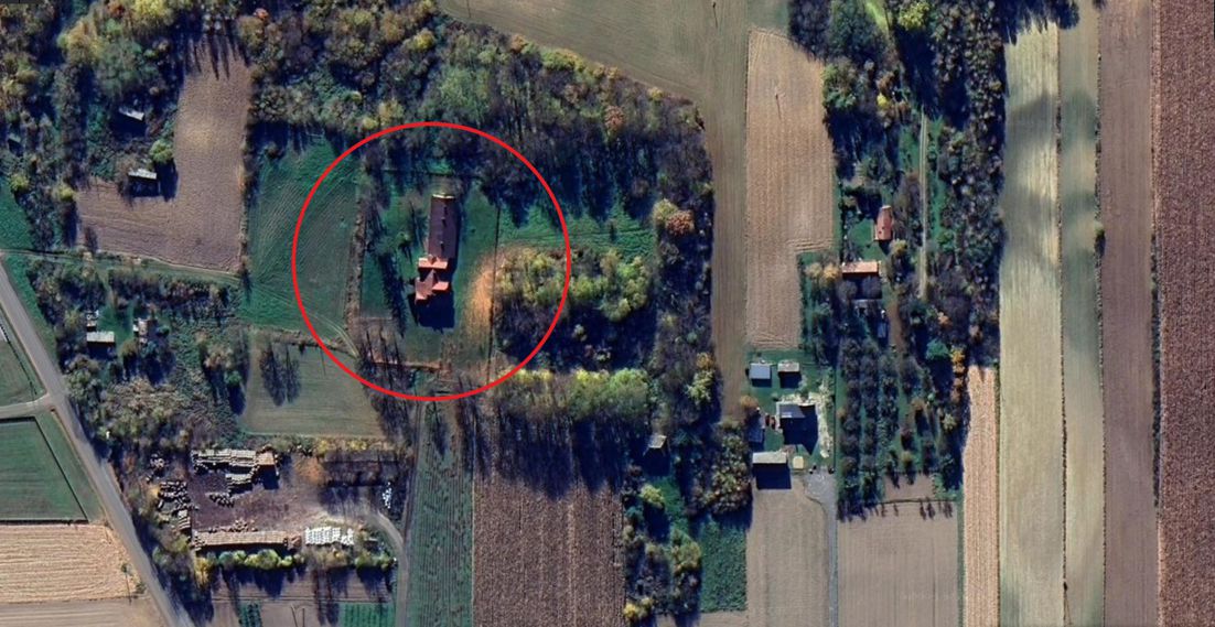 Dworek Polski w Stawcach Lubelskich - zabytek XIX w. Zdjęcie mapy google