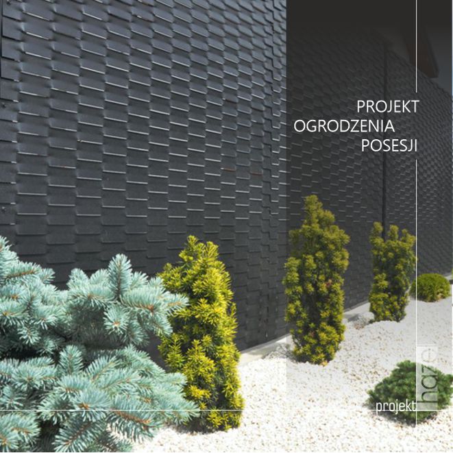 Projekt ogrodzenia  posesji - oryginalne ogrodzenie. Hazel Projekt - projektowanie, indywidualny projekt ogrodzenia, oryginalne ogrodzenia. nowoczesne ogrodzenie, projektowanie online, 
