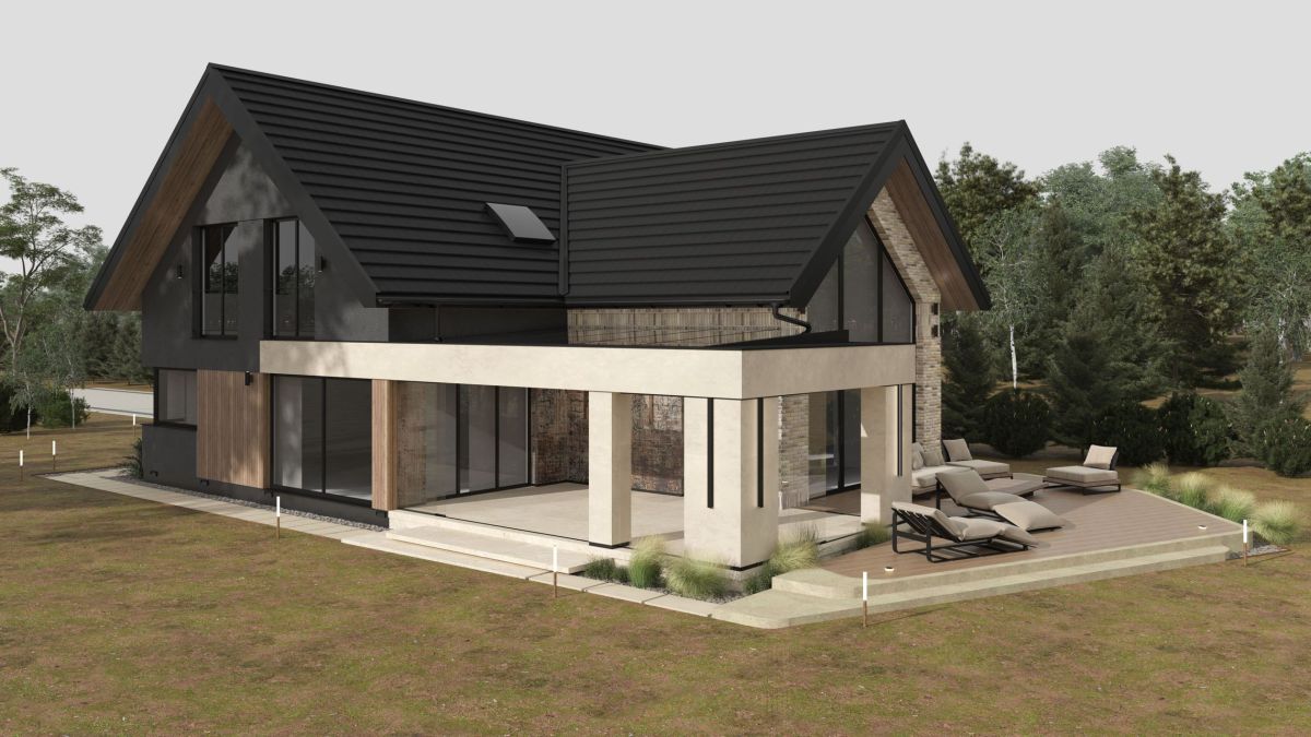 Hazel projekt - projektowanie elewacji, zadaszenie drzwi frontowych, projekt strefy wejścia, projekt elewacji, zadaszenie drzwi wejściowych,  projekt tarasu, projektowanie tarasów, nowoczesny taras ogrodowy, Hazel projekt - projektowanie elewacji, wymarzona elewacja domu, wymarzony dom, taras-z-ogroden-zimowym